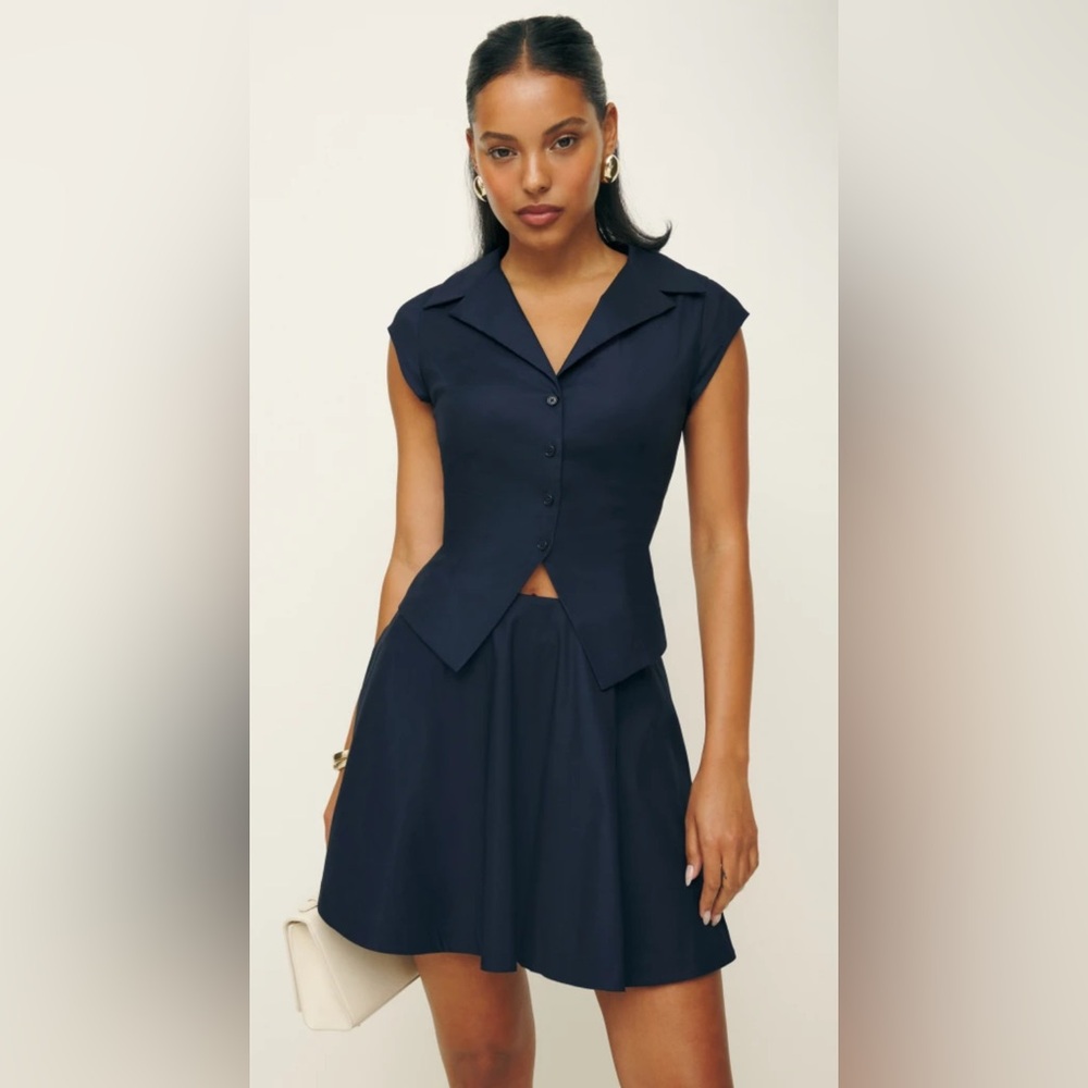Reformation Chrissa Two Piece Set with pockets